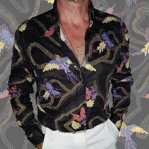 Printed 100% linen shirt by Giuseppe Annunziata